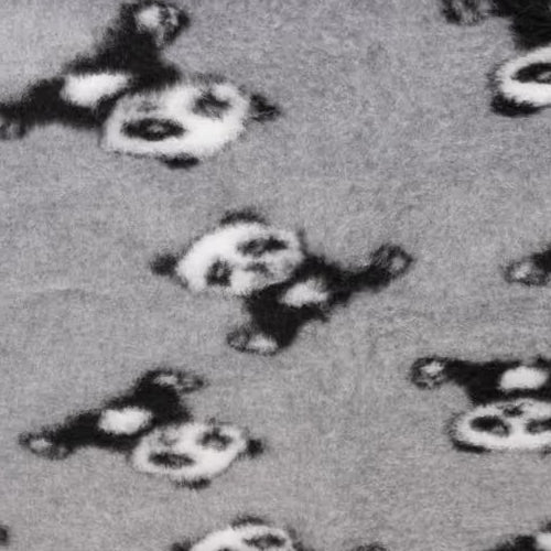 Αντιολισθητικό VetBed γκρι με pandas (100x150)