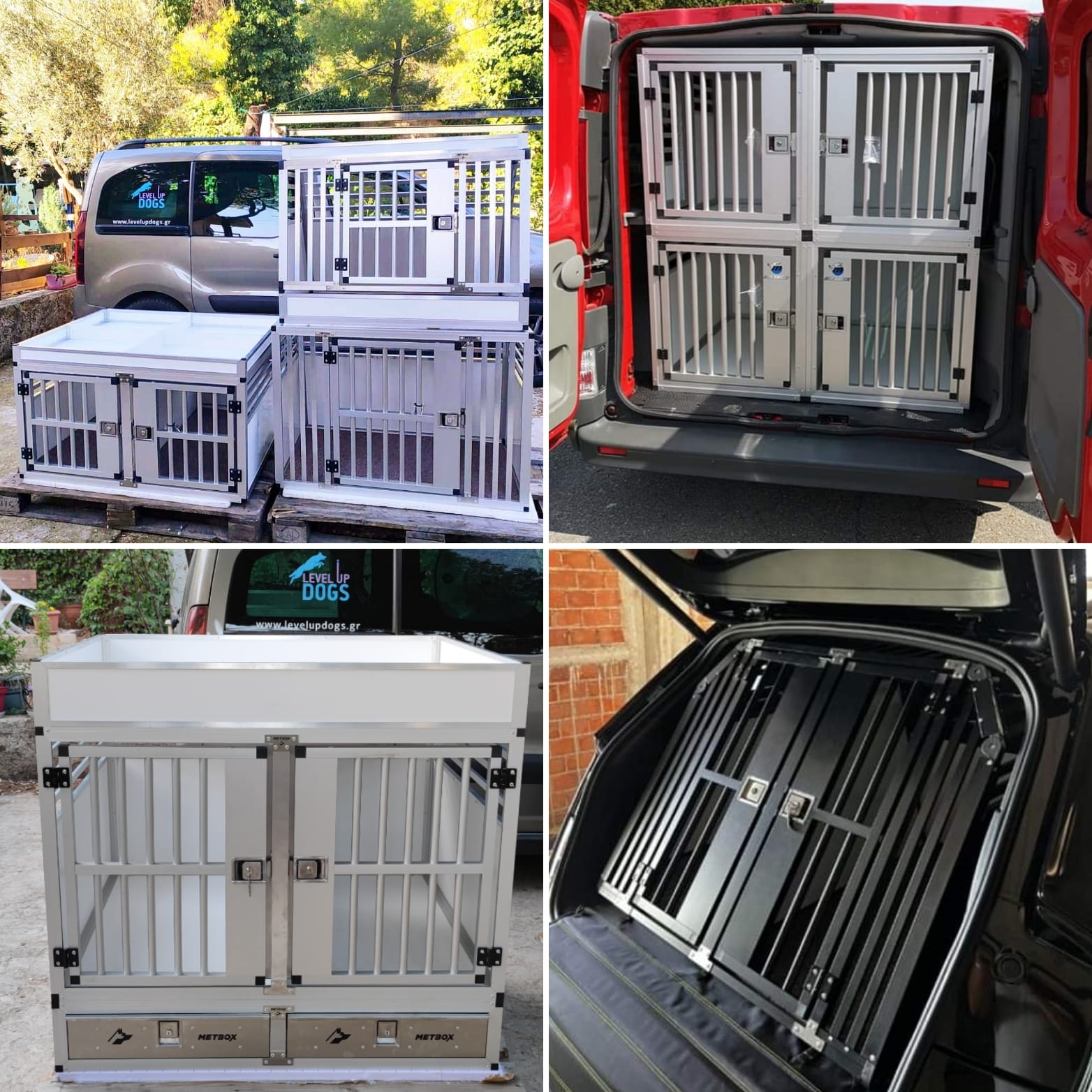 Εξατομικευμένα boxes αλουμινίου & τρέιλερ αλουμινίου για την ασφαλή μεταφορά των σκύλων σας