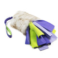 Sheepskin bungee with fleece stripes