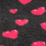 Αντιολισθητικό VetBed ανθρακί με καρδιές (100x75)