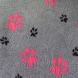 Αντιολισθητικό VetBed γκρι με ροζ πατούσες (100x150)