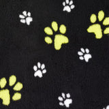 Αντιολισθητικό VetBed μαύρο με κίτρινες πατούσες (100x75)