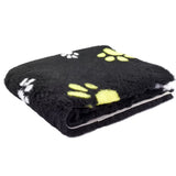 Αντιολισθητικό VetBed μαύρο με κίτρινες πατούσες (100x75)