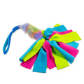 Rainbow fur fleece stribes Medium