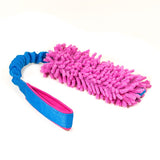 Microfiber toy with bungee handle large