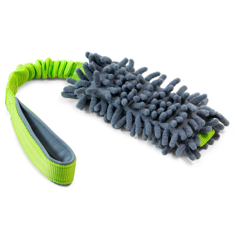 Microfiber toy with bungee handle large