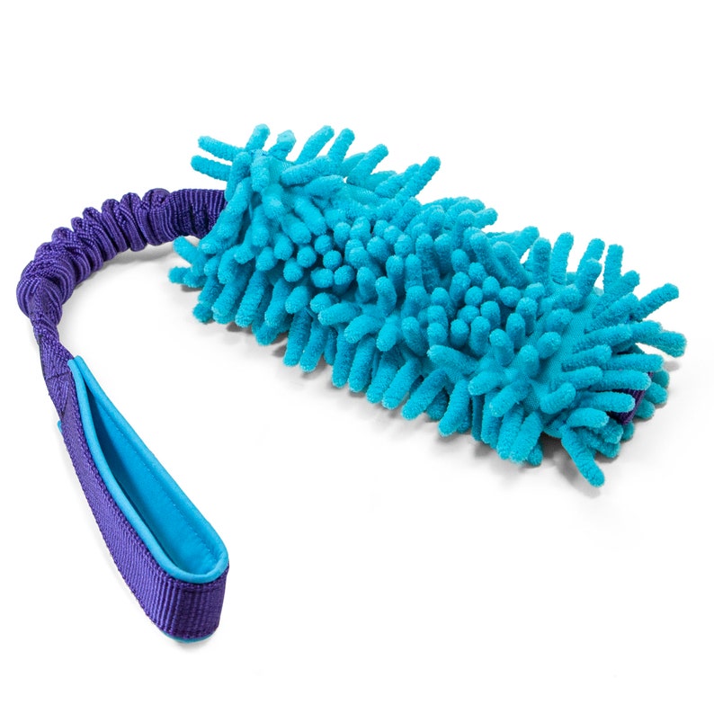 Microfiber toy with bungee handle large